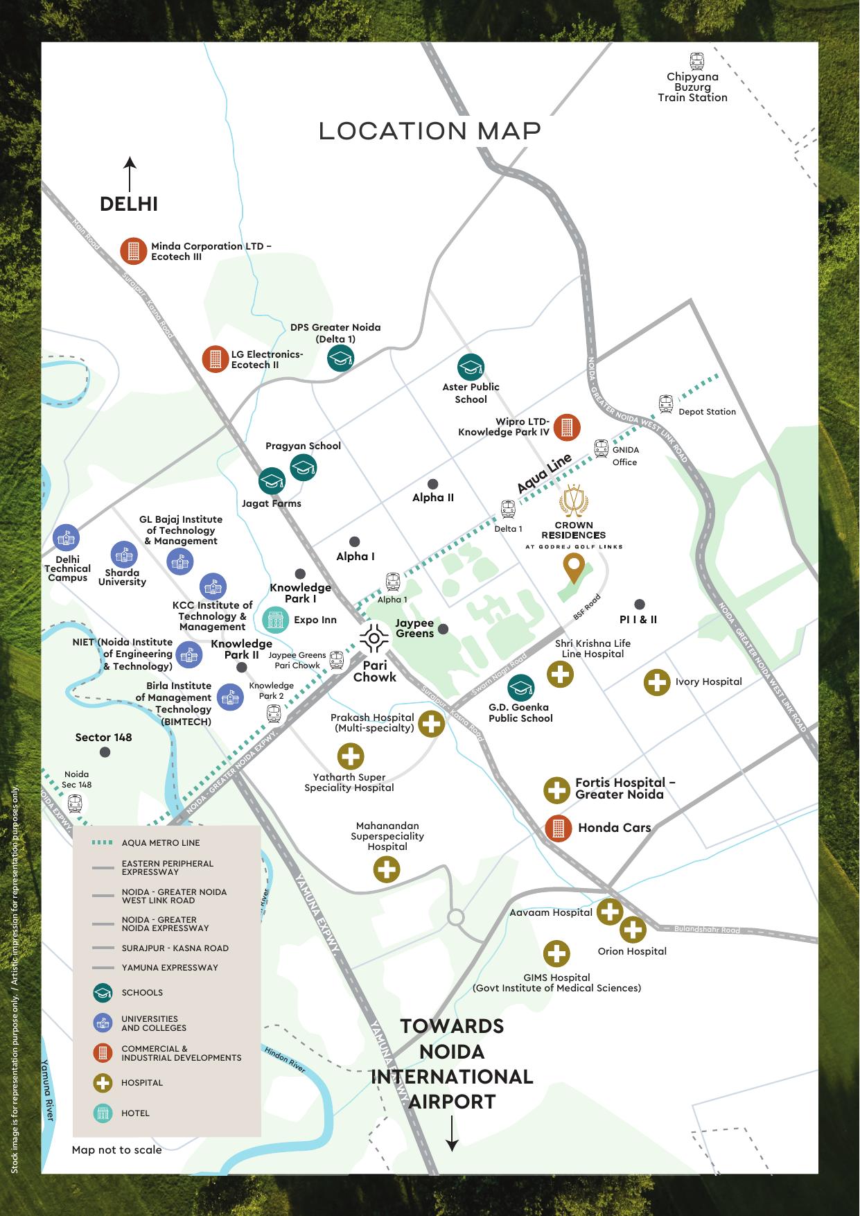 Crown Residences Location Map